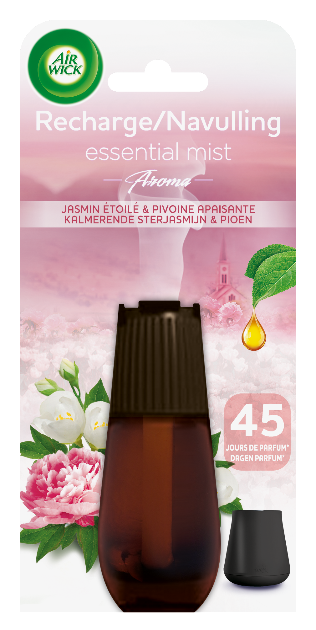 Navulling Diffuser Van Parfums Met Essentiële Oliën Kalmerende Sterjasmin en Pioen